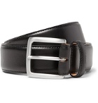 George Cleverley - 3.5cm Black Leather Belt - Black
