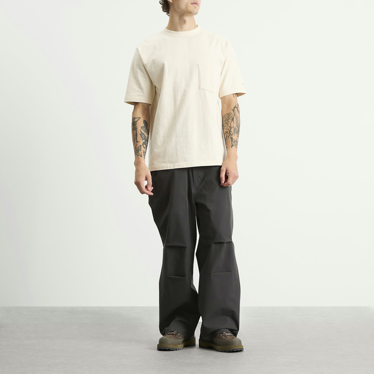 Snow Peak Men's Recycled Cotton Heavy T-Shirt in Oatmeal