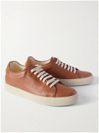 Paul Smith - Basso Suede-Trimmed Full-Grain Leather Sneakers - Brown