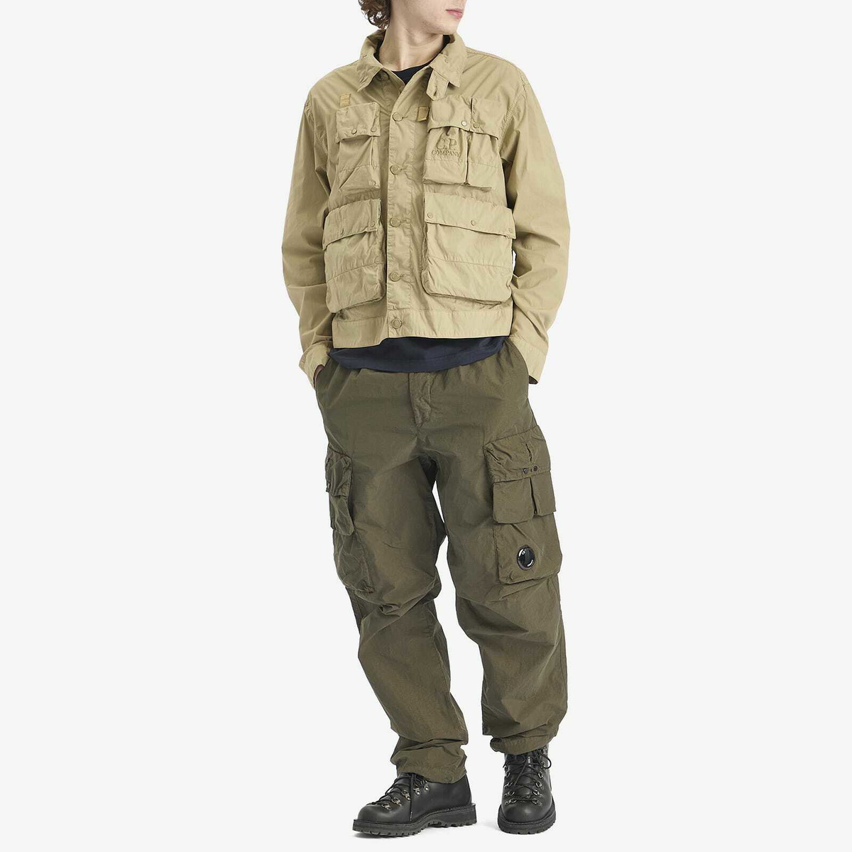 C.P. Company Men's Multi Pocket Short Jacket in Tree House C.P.