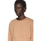 Eckhaus Latta Orange Lapped Long Sleeve T-Shirt