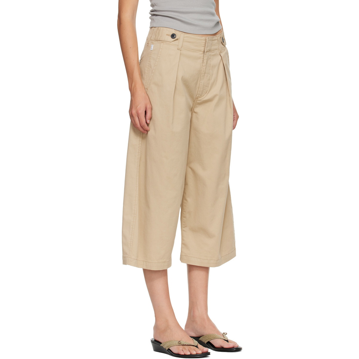 Citizens of Humanity Beige Cocoon Culotte Trousers