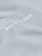 Balenciaga - Logo-Embroidered Cotton-Jersey T-Shirt - Blue