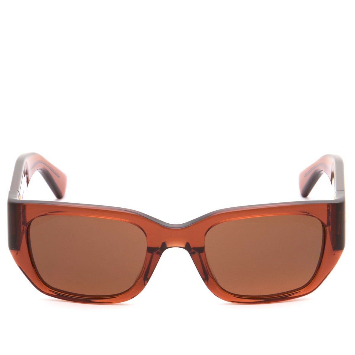 Bottega Veneta Eyewear Bottega Veneta BV1400S Intrecciato Wirecore Sunglasses in Brown 