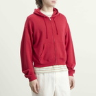 Auralee Men's High Twist Zip Hoodie in Red