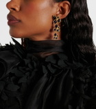 Zimmermann Bloom Large embellished drop earrings