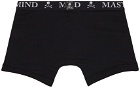 mastermind WORLD Three-Pack Black Logo Boxer Briefs