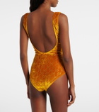 Gucci GG embellished velvet bodysuit