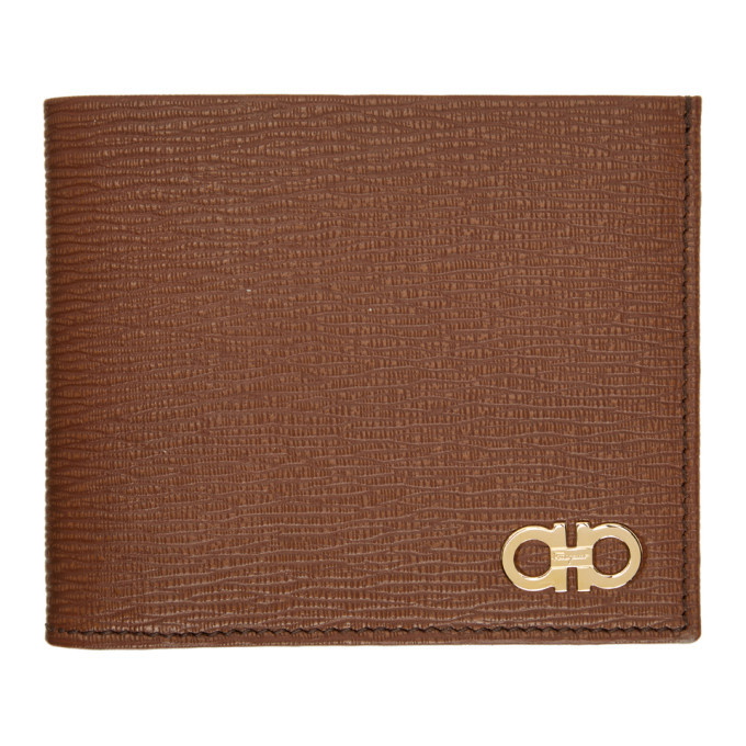 Photo: Salvatore Ferragamo Brown Gancini Wallet