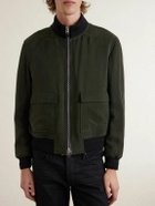 TOM FORD - Gabardine Bomber Jacket - Green