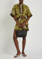Alemais Mona Printed Hemp Shirt Yellow