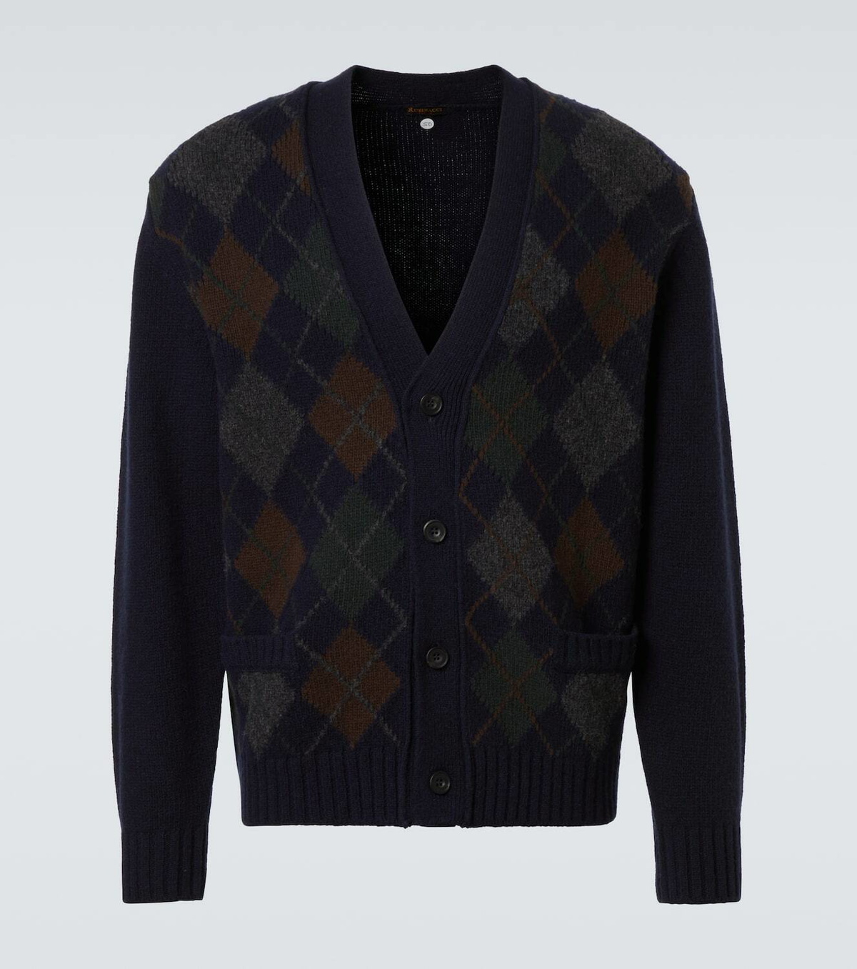 Rubinacci Argyle wool cardigan
