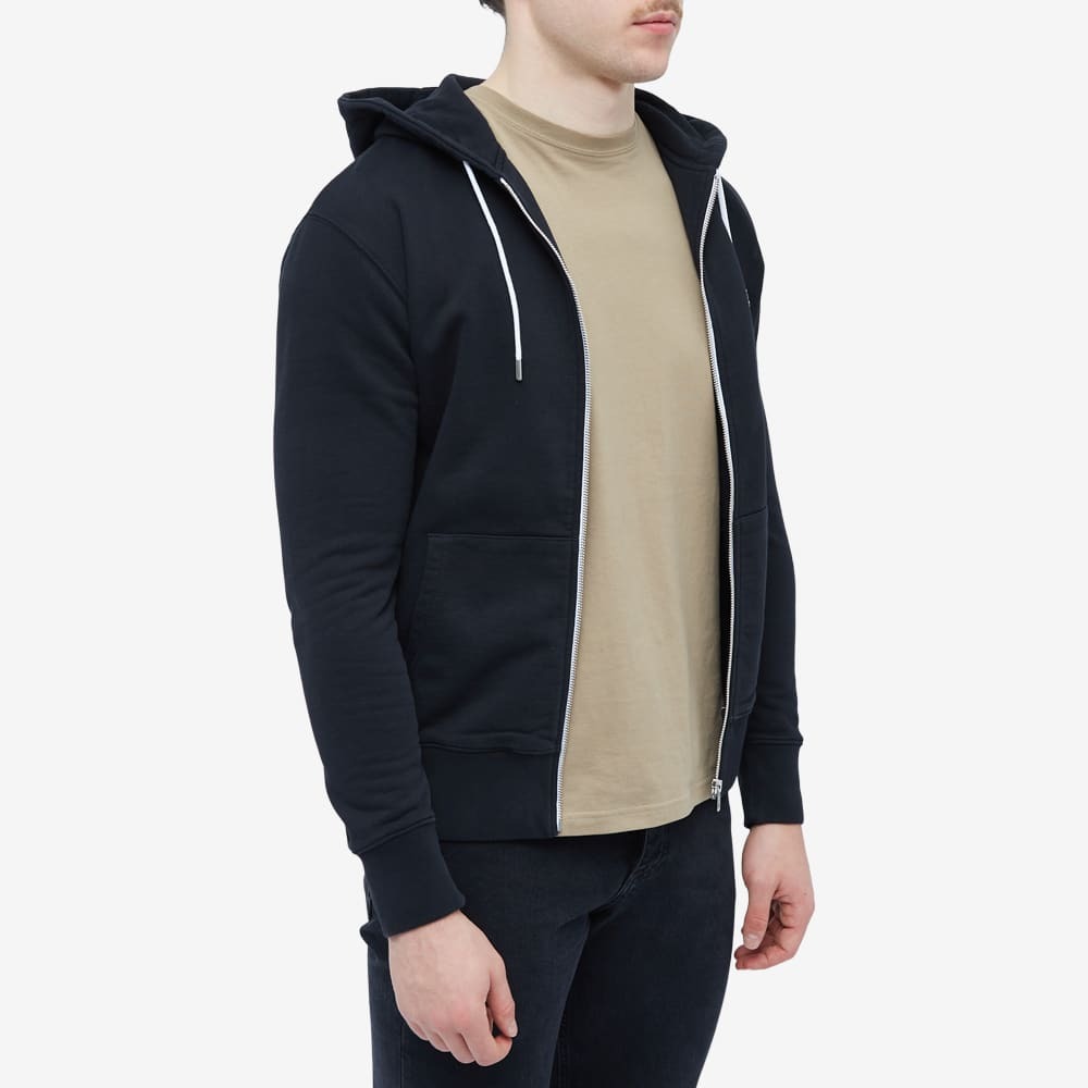 Maison Kitsuné Men's Chillax Fox Patch Zipped Hoody in Black