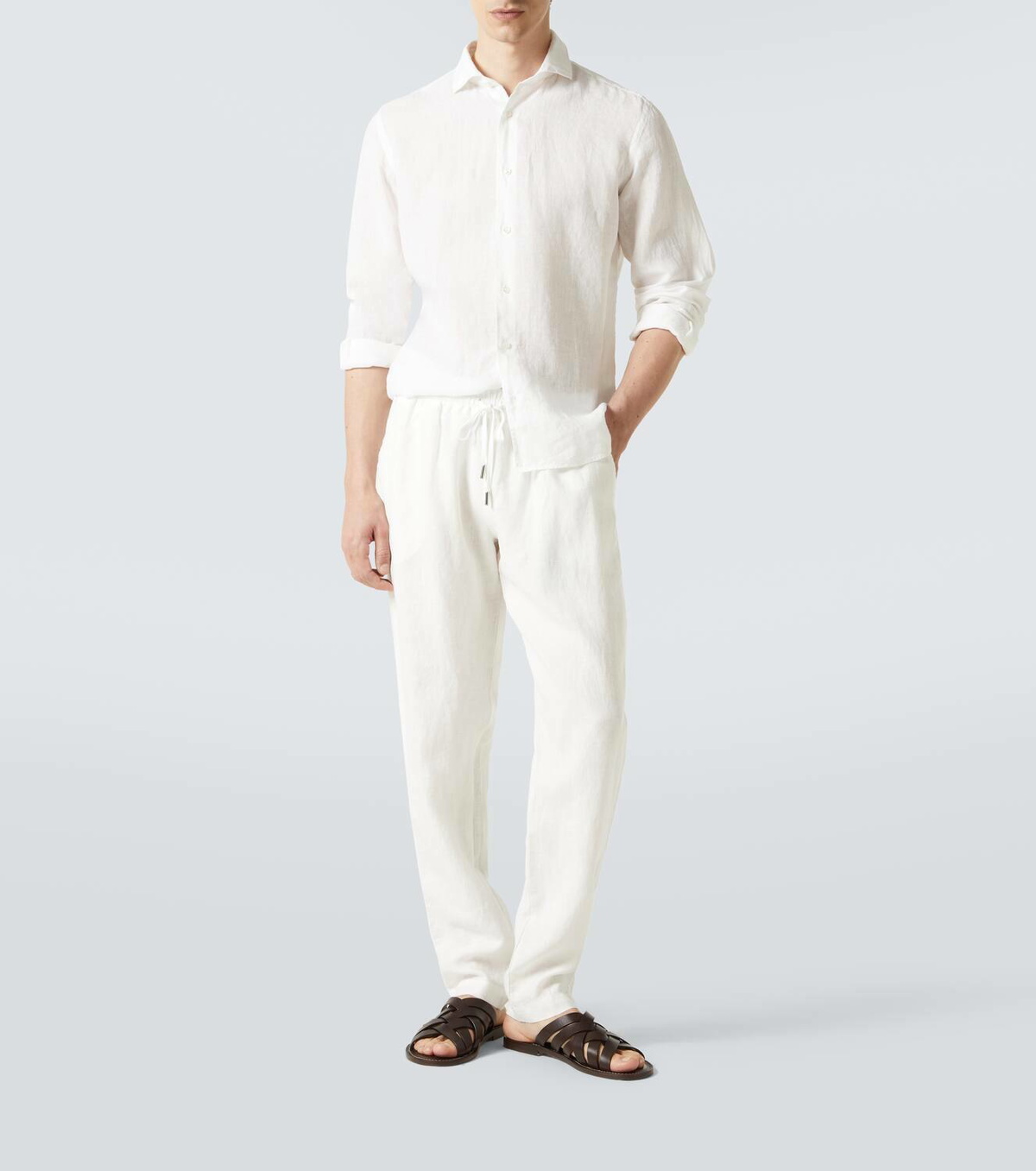 Thom Sweeney Linen straight pants