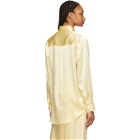 Michael Lo Sordo Yellow Silk Satin Boy Shirt