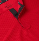 Nike Golf - Tiger Woods Ribbed Dri-FIT Stretch-Jersey Golf Polo Shirt - Red