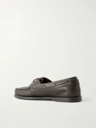 MORJAS - Full-Grain Leather Boat Shoes - Brown