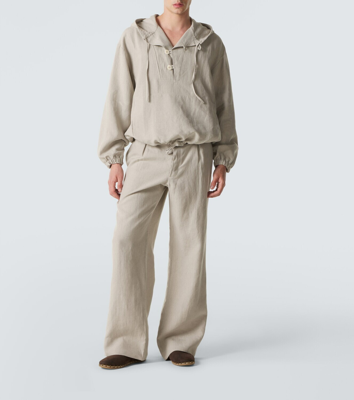 Stòffa Hooded linen jacket