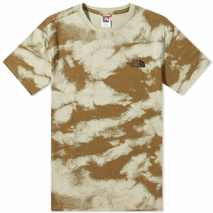 Photo: The North Face Men's Simple Dome T-Shirt in Military Olive Retro Dye Print
