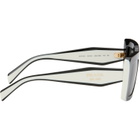 Prada Eyewear Black & White 'Prada Logo' Sunglasses