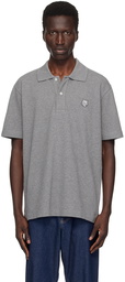 Maison Kitsuné Gray Bold Fox Head Polo