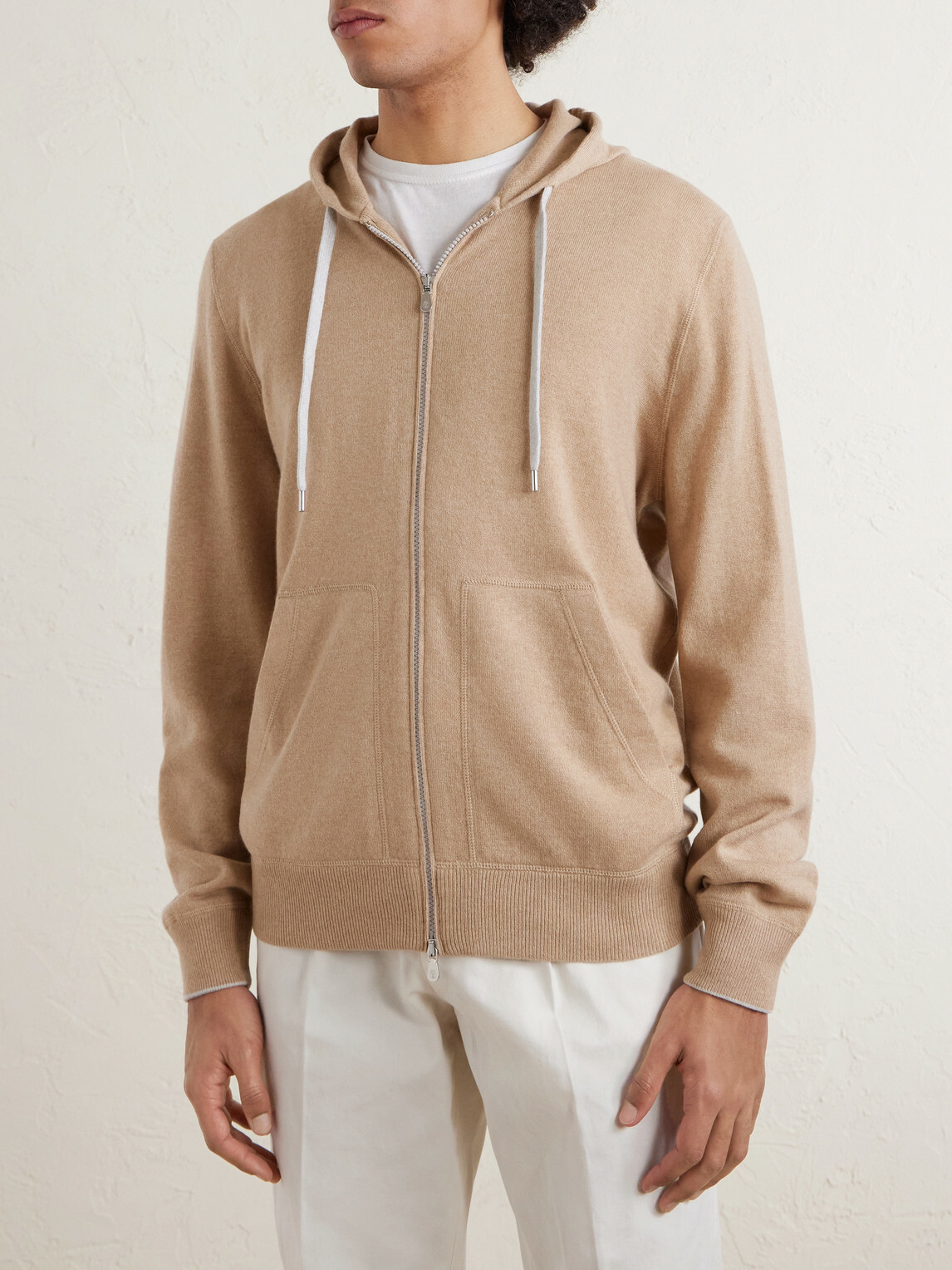 Brunello Cucinelli - Cashmere Zip-Up Hoodie - Neutrals
