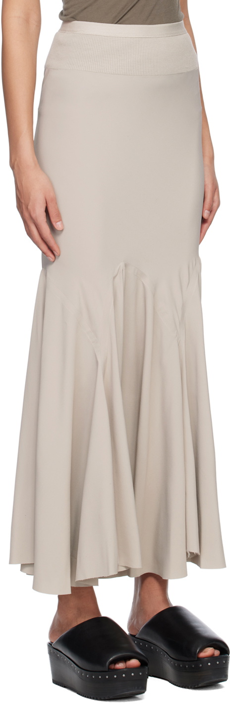 Rick Owens Off-White Divine Bias Maxi Skirt