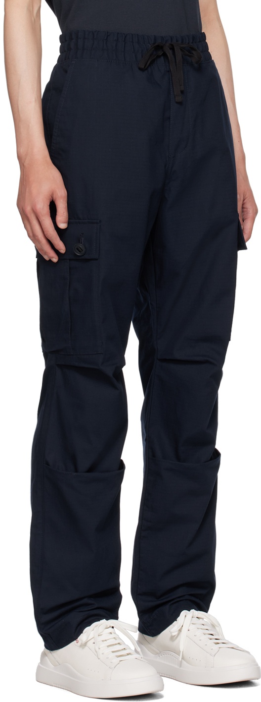 HUGO - Ripstop cargo trousers with logo print