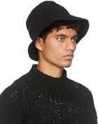 Jan-Jan Van Essche Black Linen Cloth Bucket Hat