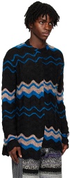 VITELLI Black Paneled Sweater