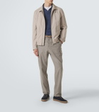 Brunello Cucinelli Leather-trimmed suede sneakers