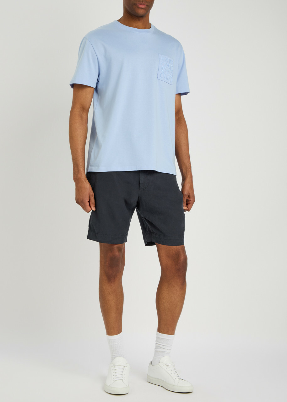 Officine Générale Phil Lyocell-blend Shorts Navy