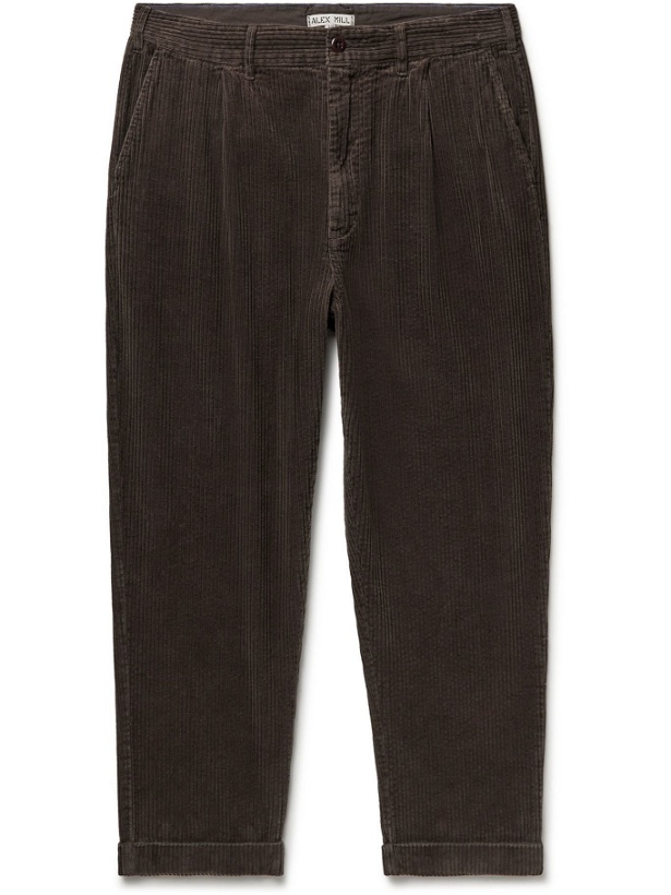 Photo: Alex Mill - Pleated Cotton-Corduroy Trousers - Brown