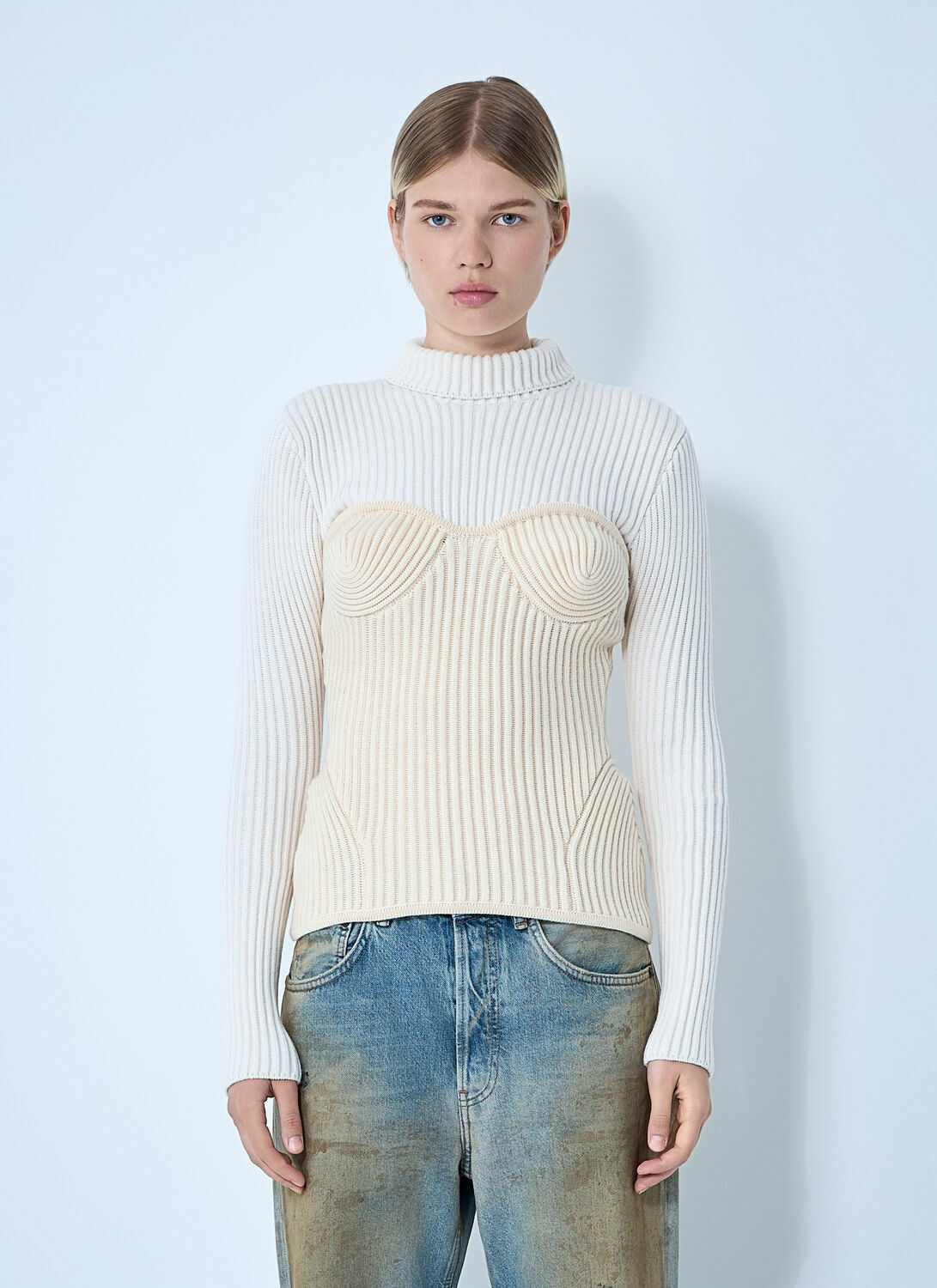 Jean Paul Gaultier Ribbed Wool Sweater