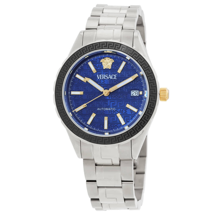 Photo: Versace Hellenyium Automatic Blue Dial Mens Watch VEQCA0424