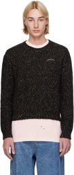GANNI Black Alpaca & Organic Cotton Sweater
