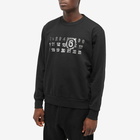 MM6 Maison Margiela Men's Number Logo Crew Sweat in Black