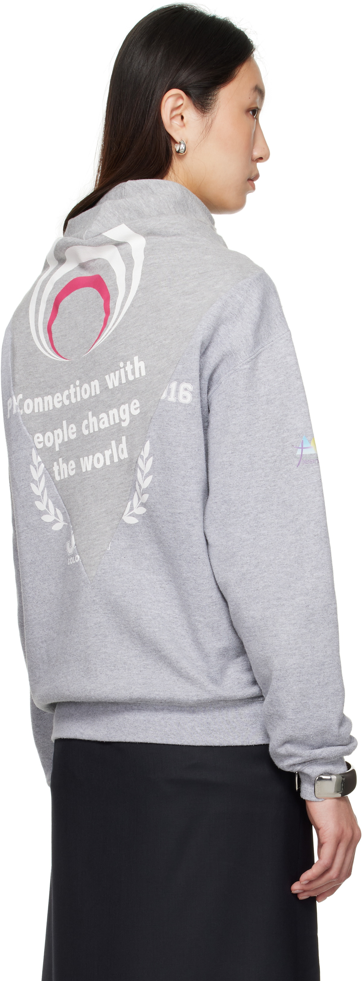 Bless Gray Scarfersweater Sweatshirt
