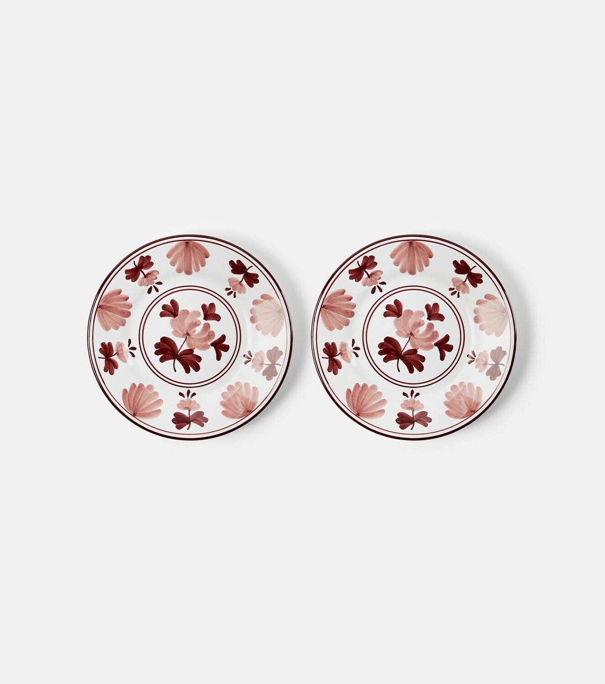 Cabana Blossom set of 2 ceramic dessert plates