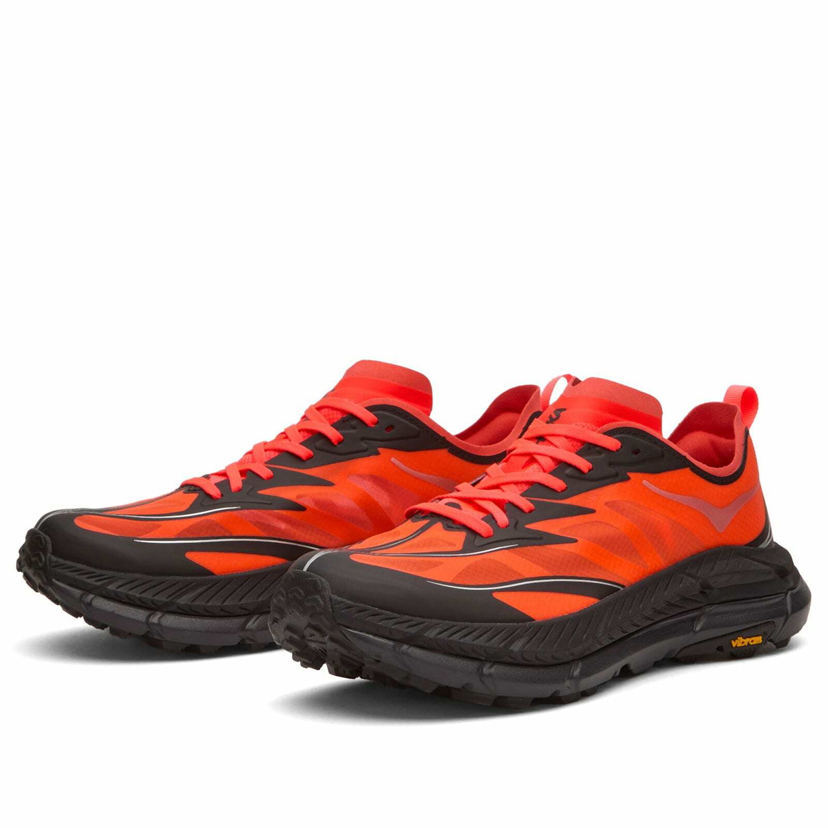 HOKA ONE ONE Men's Mafate Speed 4 Lite Sneaker in Neon Flame/Black