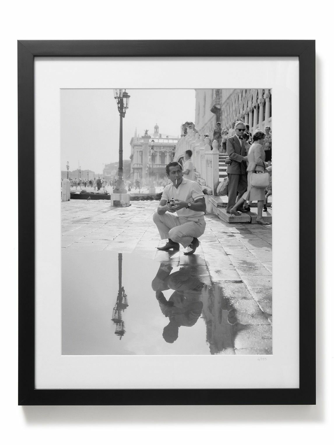 Photo: Sonic Editions - Framed 1961 Mifune Filming Venice Print, 16&quot; x 20&quot;