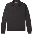 Canali - Slim-Fit Merino Wool Half-Zip Sweater - Gray