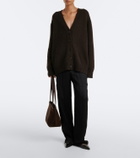 The Row Parker Medium suede tote bag