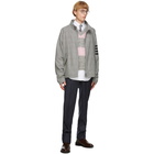 Thom Browne Black and White Wool 4-Bar Jacket