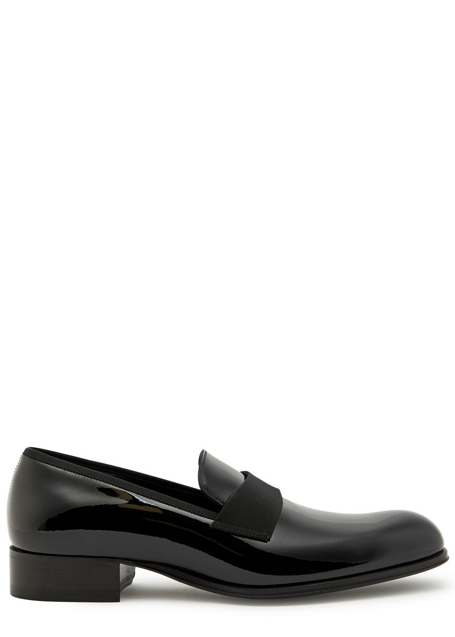Tom Ford Edgar Patent Leather Evening Loafers Black
