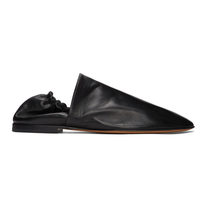 Photo: Bottega Veneta Black Paper Leather Loafers