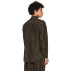 AURALEE Brown Light Silk Shirt