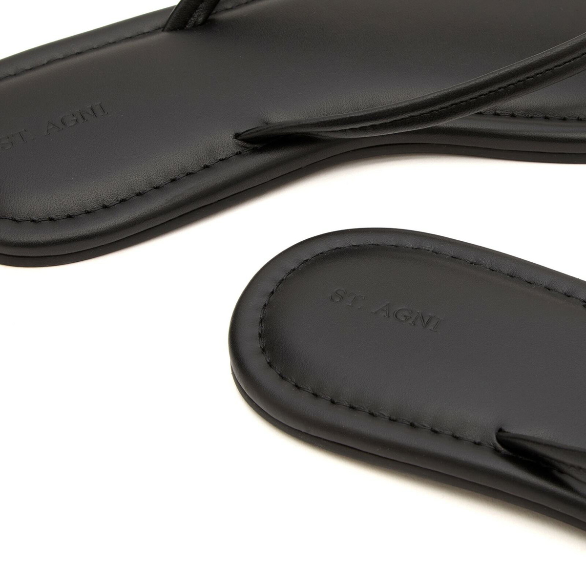 ST. Agni Women's Thong Detail Slide in Black