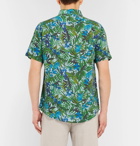 Onia - Jack Button-Down Collar Printed Linen-Blend Shirt - Men - Green
