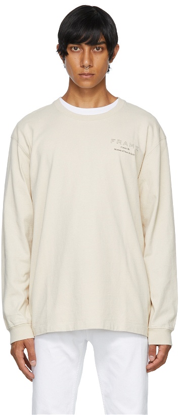 Photo: Museum of Peace & Quiet Beige Frame Edition Logo Long Sleeve T-Shirt